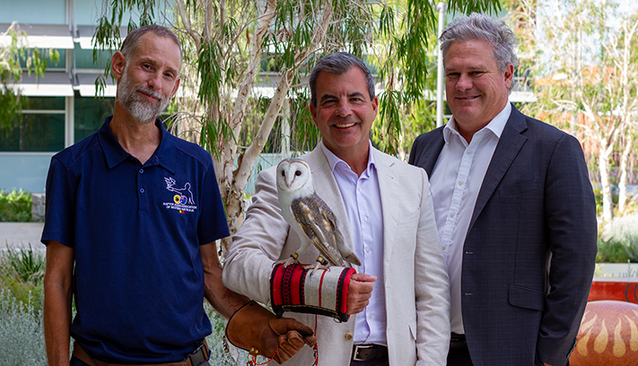 Stirling Mayor Mark Irwin, CEO Stevan Rodic and