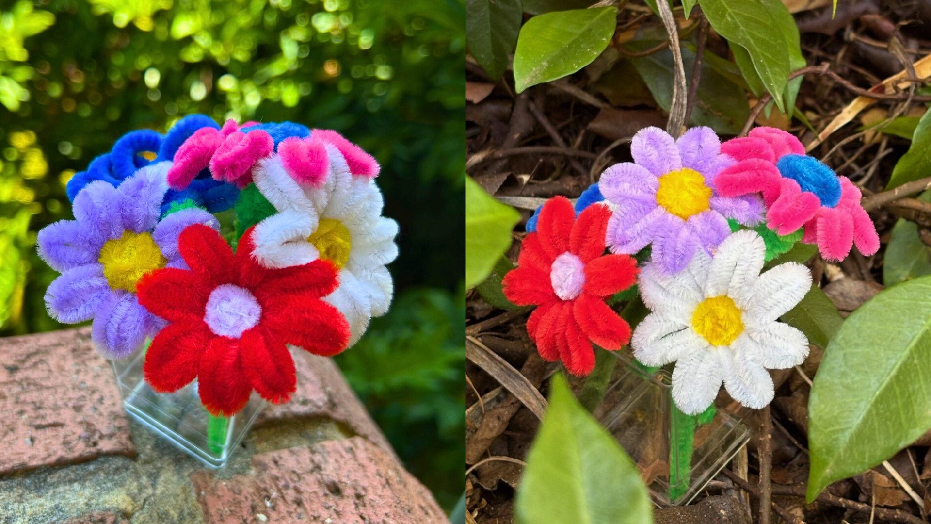 April school holidays: Pipe cleaner bouquet transformation