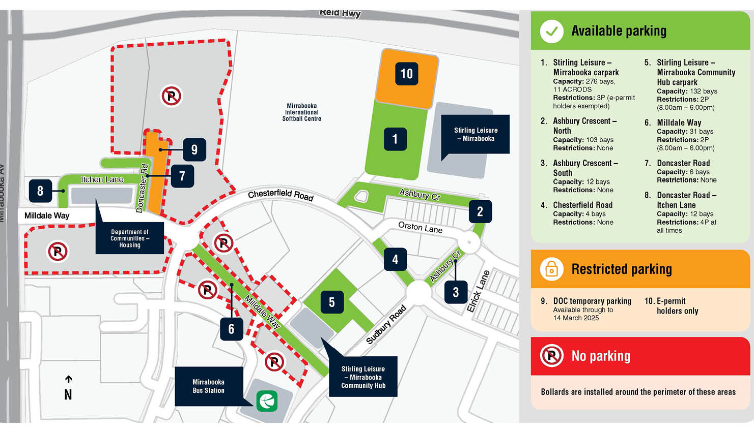 Image of Mirrabooka Parking map