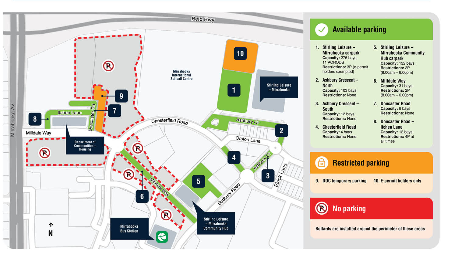 Image of Mirrabooka Parking map