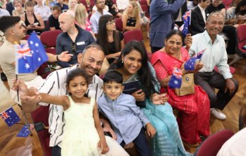 Happy faces at the Australia Day Citizenship Ceremony.