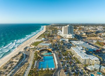 Image of drone footage of Scarborough Beach Foreshore