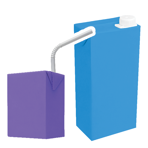 These cartons can’t be recycled either – place them in this bin also