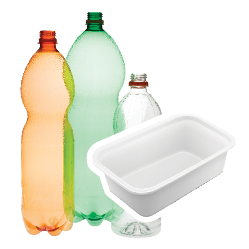 Rinse well, remove all lids, and recycle loose